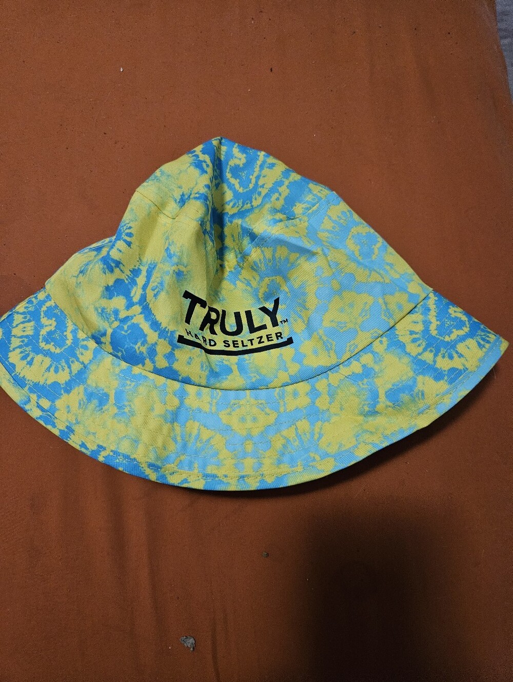 TRULY Yellow & Blue Tie-Dye Bucket Hat